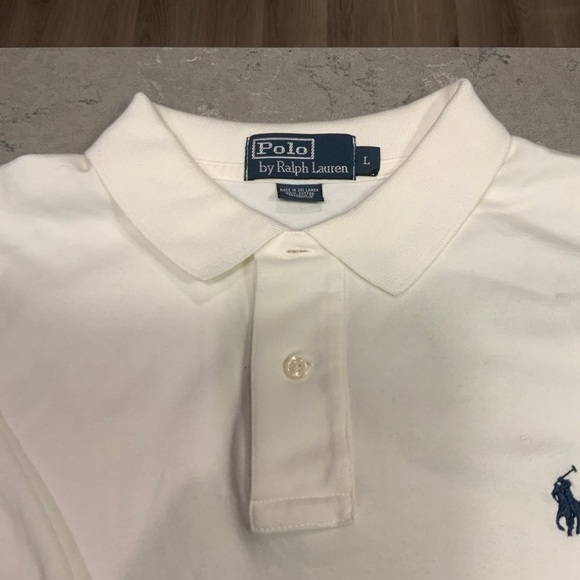 Polo by Ralph Lauren Men's White Polo Shirt Size L - Picture 3 of 10
